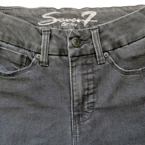 Seven7 Tummyless Black Skinny Jeans High Rise Size 4 - Picture 2 of 10